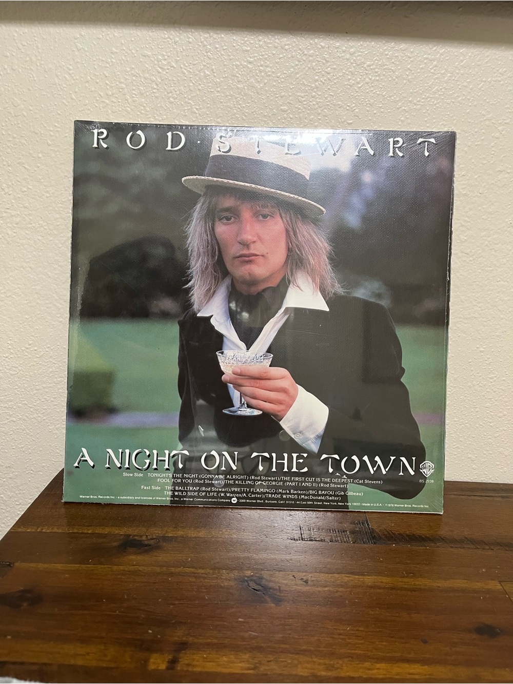 Sealed Warner Bros. Rod Stewart Vinyl Record A Night On The Town